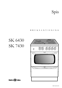 Bruksanvisning ElektroHelios SK6430 Spis