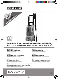 Manual Parkside IAN 297587 Máquina de limpeza a alta pressão
