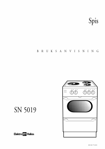 Bruksanvisning ElektroHelios SN5019 Spis