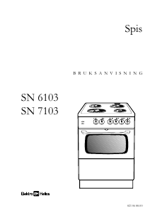 Bruksanvisning ElektroHelios SN6103 Spis