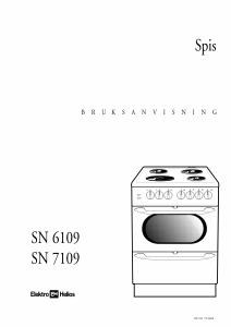 Bruksanvisning ElektroHelios SN7109 Spis