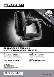 Manual de uso Parkside IAN 273474 Grapadora electrica