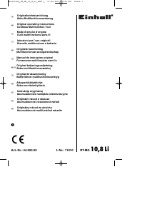 Bedienungsanleitung Einhell RT-MG 10,8 Li Multifunktionswerkzeug