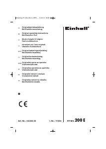 Bruksanvisning Einhell RT-MG 200 E Multiverktyg