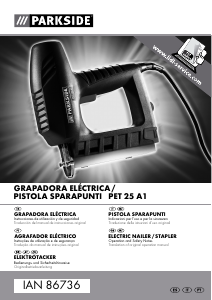 Manual de uso Parkside IAN 86736 Grapadora electrica