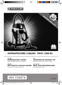 Manuale Parkside IAN 104474 Aspirapolvere