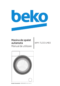 Manual BEKO WMY 71233 LMB3 Mașină de spălat