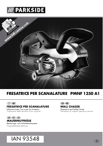 Manuale Parkside IAN 93548 Fresatrice per scanalature