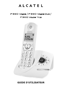 Mode d’emploi Alcatel F380 Voice Téléphone sans fil