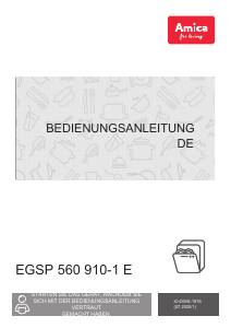 Bedienungsanleitung Amica EGSP 560 910-1 E Geschirrspüler