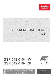 Bedienungsanleitung Amica GSP 542 010-1 Si Geschirrspüler