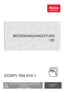 Bedienungsanleitung Amica EGSPV 594 910-1 Geschirrspüler