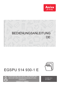 Bedienungsanleitung Amica EGSPU 514 930-1 E Geschirrspüler