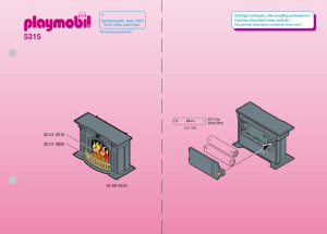 Manual de uso Playmobil set 5315 Victorian Abuelo junto a la chimenea