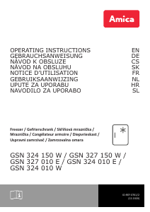 Bedienungsanleitung Amica GSN 327 150 W Gefrierschrank