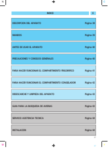 Manual de uso Bauknecht KDI 2012/2 KMH Refrigerador