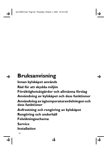Bruksanvisning Bauknecht KVA-A Symphony 55 Kylskåp