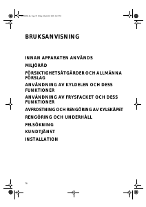 Bruksanvisning Bauknecht KV 255 PURE A++WS Kylskåp