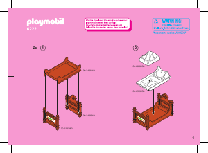 Manual de uso Playmobil set 6222 Victorian Dormitorio estilo tradicional