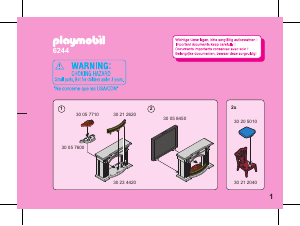 Manuale Playmobil set 6244 Victorian Soggiorno accogliente