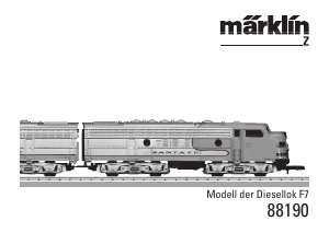 Bedienungsanleitung Märklin 88190 General Motors EMD F 7 American Diesel Electric Modellbahn