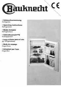 Handleiding Bauknecht KRA 165 OPTIMA Koelkast