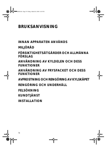 Bruksanvisning Bauknecht KRA 3601 Kylskåp