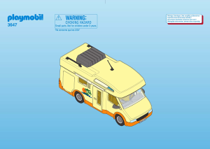 Manual Playmobil set 3647 Leisure Family camper