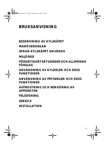 Bruksanvisning Bauknecht KVIK 2000/A Kylskåp