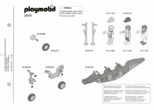 Manual Playmobil set 3819 Leisure Children with crocodile seesaw