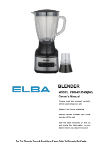 Handleiding Elba EBG-K1556G(BK) Blender