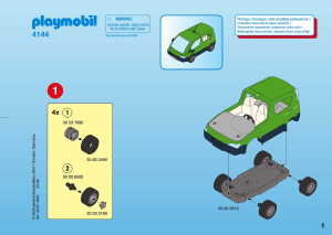 Manuale Playmobil set 4144 Leisure Furgoncino familiare con rimorchio