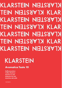 Manual Klarstein 10035654 Aromatica Taste 10 Coffee Machine