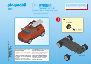 Mode d’emploi Playmobil set 5436 Leisure Voiture avec coffre de toit