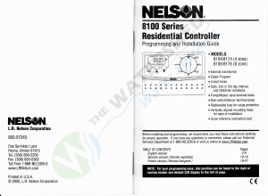 Manual Nelson 8176 Water Computer