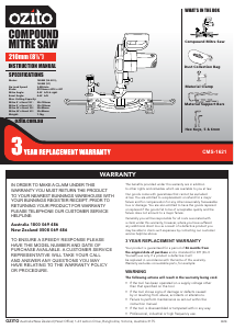 Manual Ozito CMS-1621 Mitre Saw