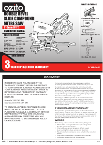 Manual Ozito SCMS-1621 Mitre Saw