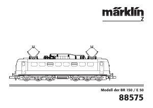 Bedienungsanleitung Märklin 88575 BR E 50 Electric Modellbahn