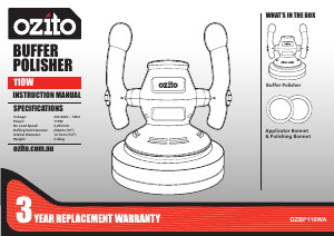 Manual Ozito OZBP110WA Polisher