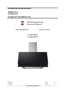 Manual PKM V1-60A+BTY Cooker Hood