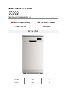 Manual PKM DW9A++5 SI Dishwasher