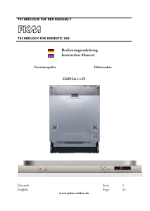 Manual PKM GSP12A++FI Dishwasher