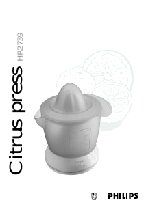 Manual Philips HR2739 Citrus Juicer