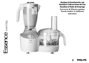 Manual Philips HR7750 Essence Food Processor