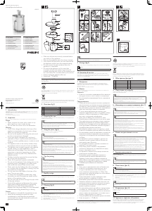 Használati útmutató Philips HR1810 Gyümölcscentrifuga