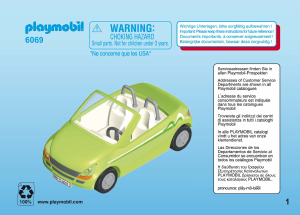 Mode d’emploi Playmobil set 6069 Leisure Surfeur et voiture décapotable