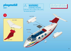 Mode d’emploi Playmobil set 6081 Leisure Avion avec pilote et touristes