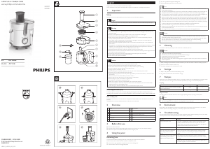 Manual Philips HR1824 Juicer