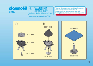 Manuale Playmobil set 6245 Leisure Accessori per barecue
