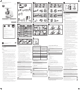 Руководство Philips HR2742 Мясорубка